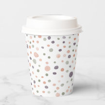 Shea Confetti Watercolor Dots Paper Cup