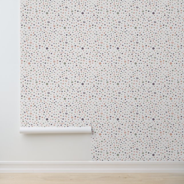Shea Confetti Watercolor Dots Tapete (Anwendung)