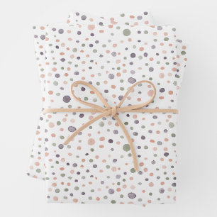 Shea Confetti Watercolor Dots Wrapping Paper Geschenkpapier Set