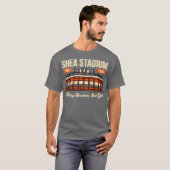 Shea Stadium Flushing Meadows, NY Retro Baseball T-Shirt (Vorne ganz)