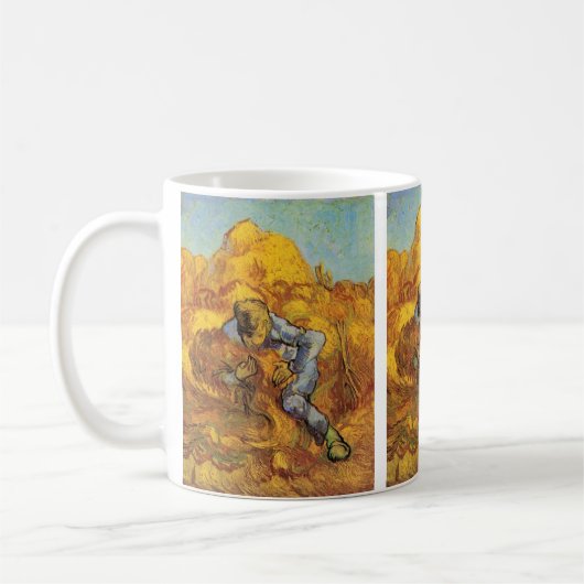 Sheaf Binder (nach Millet) von Vincent van Gogh Kaffeetasse (Links)
