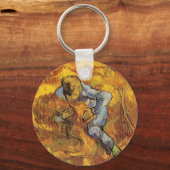 Sheaf Binder (nach Millet) von Vincent van Gogh Schlüsselanhänger (Vorderseite)