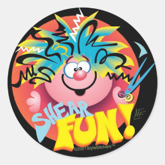 SHEAR FUN ©StyleStickers™ Runder Aufkleber