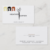 Shear Modern Blond Brünett Redhead Terminkarte (Vorne/Hinten)