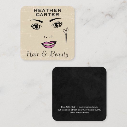 Shear Modern Rustic Hair Beauty | STYLIST Terminkarte (Vorne/Hinten)