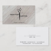 Shear Modern | Stylist aus Holz Terminkarte (Vorne/Hinten)