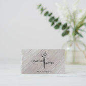 Shear Modern | Stylist aus Holz Terminkarte (Stehend Vorderseite)