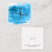 Shear Modern | Wasserfarbe | Friseurin Terminkarte (Vorne/Hinten)