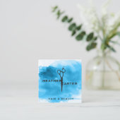 Shear Modern | Wasserfarbe | Friseurin Terminkarte (Stehend Vorderseite)