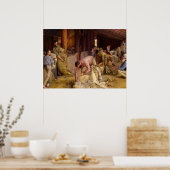 Shear the Rams, 1890 von Tom Roberts Poster (Küche)