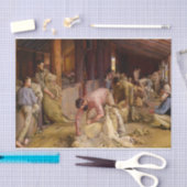 Shear the Rams, 1890 von Tom Roberts Seidenpapier (Handwerk)
