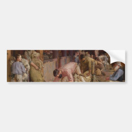 Shear the Rams (Australian Art) (Tom Roberts) Autoaufkleber