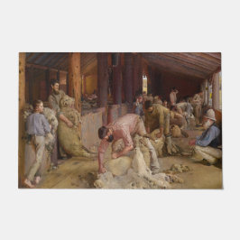 Shear the Rams (Australian Art) (Tom Roberts) Fußmatte