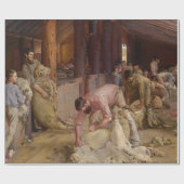 Shear the Rams (Australian Art) (Tom Roberts) Geschenkpapier (Flach)