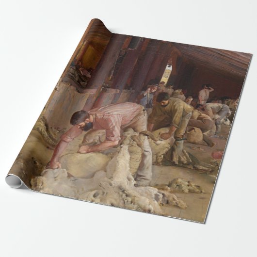 Shear the Rams (Australian Art) (Tom Roberts) Geschenkpapier (Ungerollt)