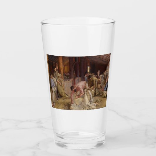 Shear the Rams (Australian Art) (Tom Roberts) Glas (Vorderseite)