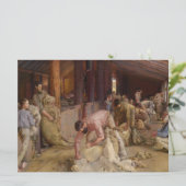 Shear the Rams (Australian Art) (Tom Roberts) Karte (Stehend Vorderseite)
