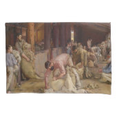 Shear the Rams (Australian Art) (Tom Roberts) Kissenbezug (Vorderseite-Links)