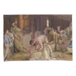 Shear the Rams (Australian Art) (Tom Roberts) Kissenbezug