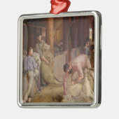 Shear the Rams (Australian Art) (Tom Roberts) Ornament Aus Metall (Links)