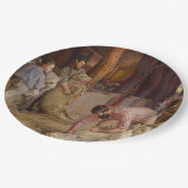 Shear the Rams (Australian Art) (Tom Roberts) Pappteller (Schrägansicht)