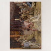 Shear the Rams (Australian Art) (Tom Roberts) Puzzle (Vertikal)