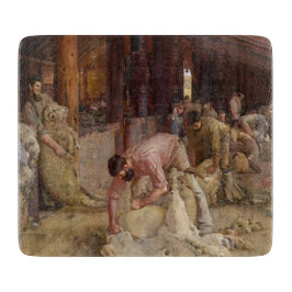 Shear the Rams (Australian Art) (Tom Roberts) Schneidebrett