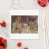 Shear the Rams (Australian Art) (Tom Roberts) Serviette (Beispiel)