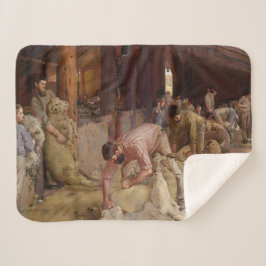 Shear the Rams (Australian Art) (Tom Roberts) Sherpadecke