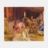 Shear the Rams Tom Roberts 1890 Australian Art Fleecedecke (Vorderseite (Horizontal))