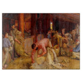 Shear the Rams Tom Roberts 1890 Australian Art Schneidebrett (Vorderseite)
