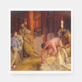 Shear the Rams Tom Roberts 1890 Australian Art Serviette (Vorderseite)