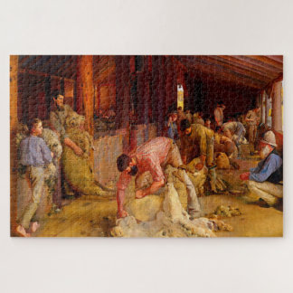 Shearing the Rams Tom Roberts 1890 Australische Ku Puzzle
