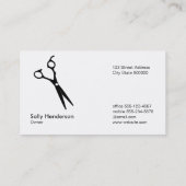 Shears Logo mit Dividers Variation (goldene Farbe) Visitenkarte (Rückseite)