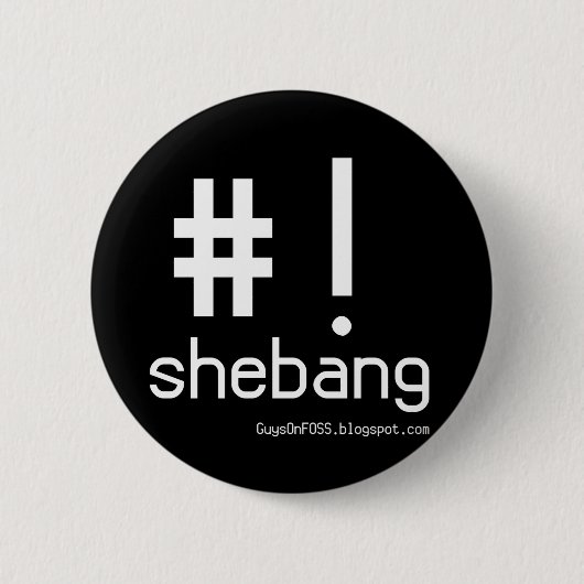 Shebang! Button (Vorderseite)