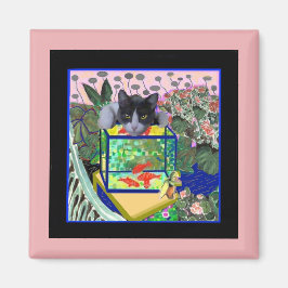 Shebas Goldfish, Katze, Art Parody, Magnet