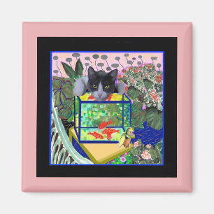 Shebas Goldfish, Katze, Art Parody, Magnet