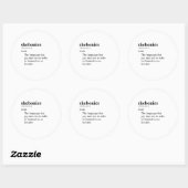 SHEBONICS RUNDER AUFKLEBER (Blatt)