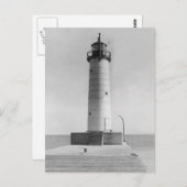 Sheboygan Pier Lighthouse, Wisconsin, 1915 Postkarte (Vorne/Hinten)