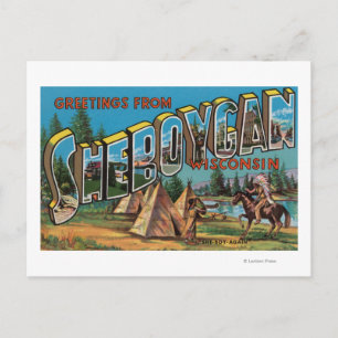 Sheboygan, Wisconsin (Amerikanische Ureinwohner # Postkarte