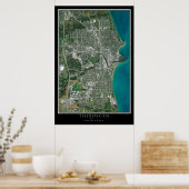 Sheboygan Wisconsin Satellite Poster Map (Küche)