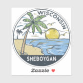 Sheboygan Wisconsin Vintag Aufkleber (Blatt)