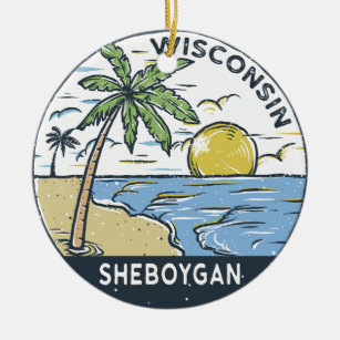 Sheboygan Wisconsin Vintag Keramik Ornament