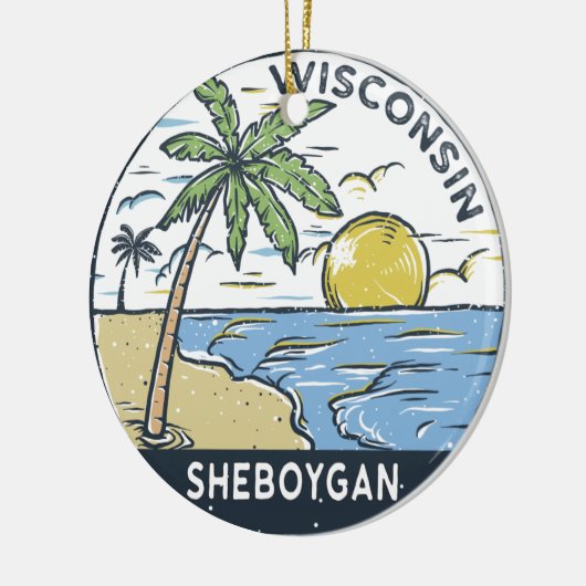 Sheboygan Wisconsin Vintag Keramik Ornament (Links)