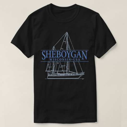 Sheboygan Wisconsin Vintag Sailing T-Shirt (Design vorne)