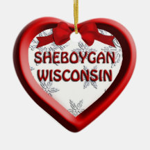 Sheboygan Wisconsin Weihnachtsschmuck im Herzen
