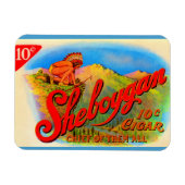Sheboygan-Zigarrenlabel der 1920er Magnet (Horizontal)