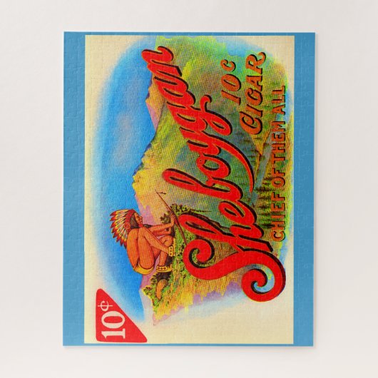 Sheboygan-Zigarrenlabel der 1920er Puzzle (Vertikal)