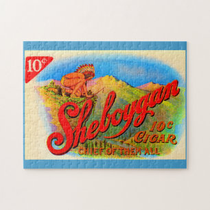 Sheboygan-Zigarrenlabel der 1920er Puzzle