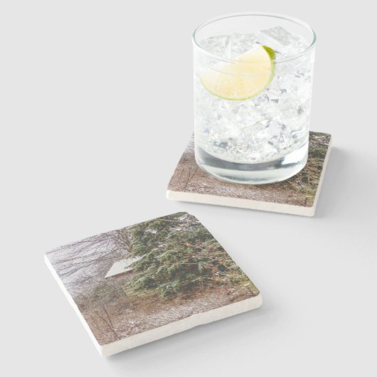 Shed Abandoned Steinuntersetzer (Seitenansicht)